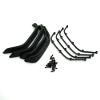 1 Set Nylon Fender Flares with Screws for 1/10 RC Axial SCX10 Crawler Car Black view 4