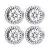 4Pcs 2.2" Aluminum Beadlock Wheels Rims for 1/10 RC AXIAL Wraith 80018 TRX-4 (Silver) view 2