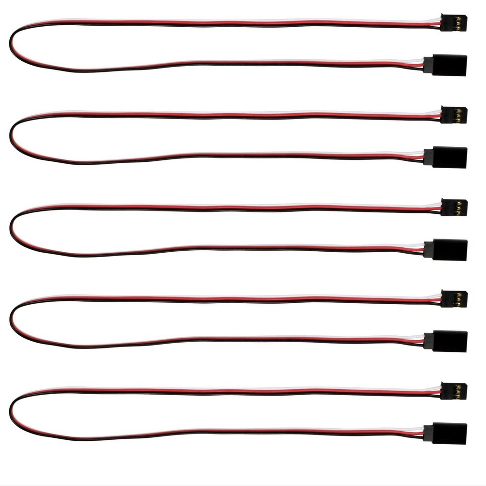 Apex RC Products Futaba Style 18" / 450mm Servo Extension - 5 Pack #1017
