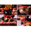 4" Maneki Neko Japanese Porcelain Lucky Cat Money Box Piggy Bank Lucky Blessing Black Cat view 2