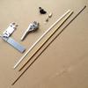 CNC Alloy 95mm Rudder Stinger & 4mm Flex Cable Shaft Set for Small RC Boat view 2