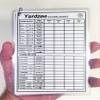 Yardzee and Yarkle 5" x 7" Yard Dice Dry Erase Score Cards - pack of 5, includes 4 Yardzee and 1 Yarkle Scorecards with Rules on back view 4