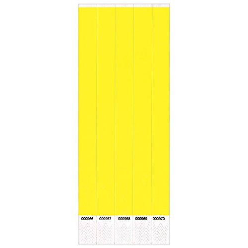 Amscan Yellow Plastic Wristbands Party Supplies, One Size