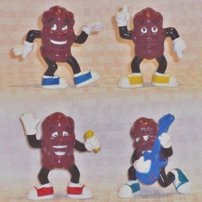 Applause 2001 California Raisins Limited Edition 2" Figure Series 4 Lot - Hardee's Promo