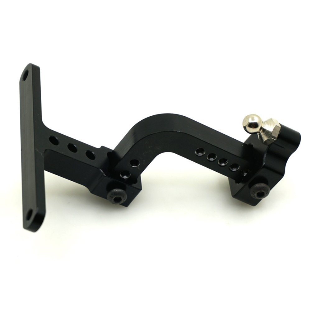 Aluminum Adjustable Drop Hitch Receiver for 1/10 Axial SCX10 RC Model Crawler Car Black #C