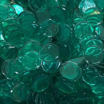 MR CHIPS Plastic Bingo Chips for Games 150 Count Bag - Solid and Transparent Colors Counting Green 3/4 Inch