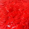 MR CHIPS Plastic Bingo Chips for Games 150 Count Bag - Solid and Transparent Colors Counting Red 3/4 Inch view 1