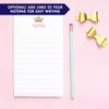 Princess Personalized Notepad Set, Princess notepads, Personalized Notepad for Girls, Letter Writing Paper, Size 5.5in x 8.5in, 50 Sheets view 3