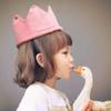 Lujuny Knit 1st Birthday Hat - Soft Baby Crown Headband Cap for Party Costume Photoshoot (PINK) view 4