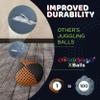 speevers Juggling Balls for Beginners and Professionals Set of 3, 14 Colors Available, 2 Layers of Net and Carry Case, Xballs Juggling Balls (Black - Orange, 3.9 oz) view 3