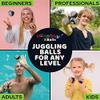 speevers Juggling Balls for Beginners and Professionals Set of 3, Juggling Bean Bags 14 Colors Available, 2 Layers of Net and Carry Case, Original Xballs Juggling Balls (Black - White, 4.2 oz) view 2