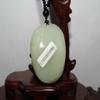 1.9"China Certified Nature Hetian Nephrite Jade Wealth Toad and Lotus Necklace Pendants view 4