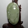 2.8"China Certified Nature Hetian Nephrite Jade Fortune Toad and Bat Pendants view 3
