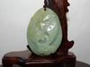 2"China Certified Nature Hetian Nephrite Jade Lucky Butterfly and Lotus Necklace Pendants view 1