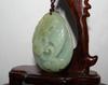 2"China Certified Nature Hetian Nephrite Jade Lucky Butterfly and Lotus Necklace Pendants view 3