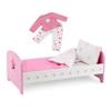 Emily Rose 14 Inch Doll Bed Set with Matching Pajamas | Includes Wooden Bed, Bedding Set, and PJs | Doll Furniture & Accessories view 1