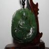 2.2"China Certified Nature Hetian Nephrite Jade Blessing Guanyin Necklace Pendants view 2