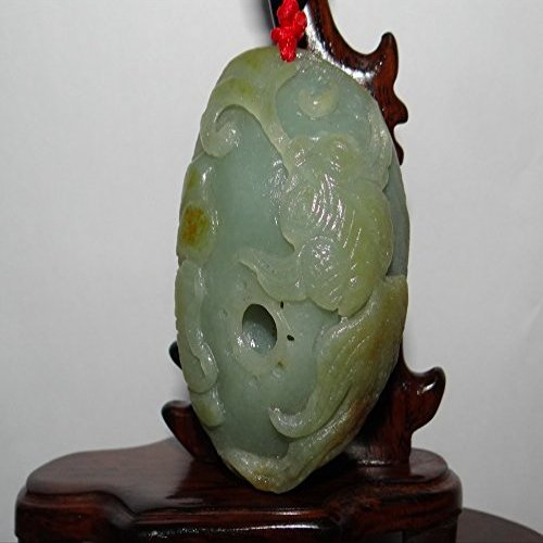 2.6"China Certified Nature Hetian Nephrite Jade Fortune Fish Pendants
