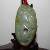 2.6"China Certified Nature Hetian Nephrite Jade Fortune Fish Pendants view 2