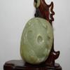 2"China Certified Nature Hetian Nephrite Jade Fortune Fish and Bat Pendants view 1