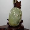 2"China Certified Nature Hetian Nephrite Jade Fortune Fish and Bat Pendants view 2