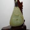 2"China Certified Nature Hetian Nephrite Jade Lucky Mandarin Duck Pendants view 2