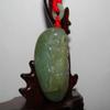 2"China Certified Nature Hetian Nephrite Jade Fortune Fish Pendants view 2