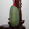 2"China Certified Nature Hetian Nephrite Jade Fortune Fish Pendants view 3