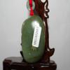 2"China Certified Nature Hetian Nephrite Jade Fortune Fish Pendants view 4