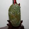 2.5"China Certified Nature Hetian Nephrite Jade Wealth Fish and Lotus Pendants view 2