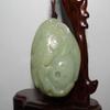 2"China Certified Nature Hetian Nephrite Jade Fortune Fish Pendants view 3