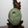 1.8"China Certified Nature Hetian Nephrite Jade Wealth Fish and Basket Pendants view 1