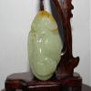 2.1"China Certified Nature Hetian Nephrite Jade Fortune Fish and Lotus Pendants view 1