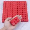 22MM Rounded Blank Six Sided Dice Lianshi Teaching Created Sesources Game Teaching Plastic Cubes Four Colors Choosable (100Pcs, Red) view 2