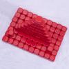 22MM Rounded Blank Six Sided Dice Lianshi Teaching Created Sesources Game Teaching Plastic Cubes Four Colors Choosable (100Pcs, Red) view 4