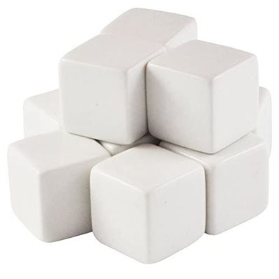 10/100Pcs 14MM Square Blank Six Sided Dice Teaching Created Sesources Game Teaching Plastic Cubes White Yellow Red