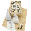 3-in-1 Beginner Go Set with Cardboard Board and Plastic Stones view 1