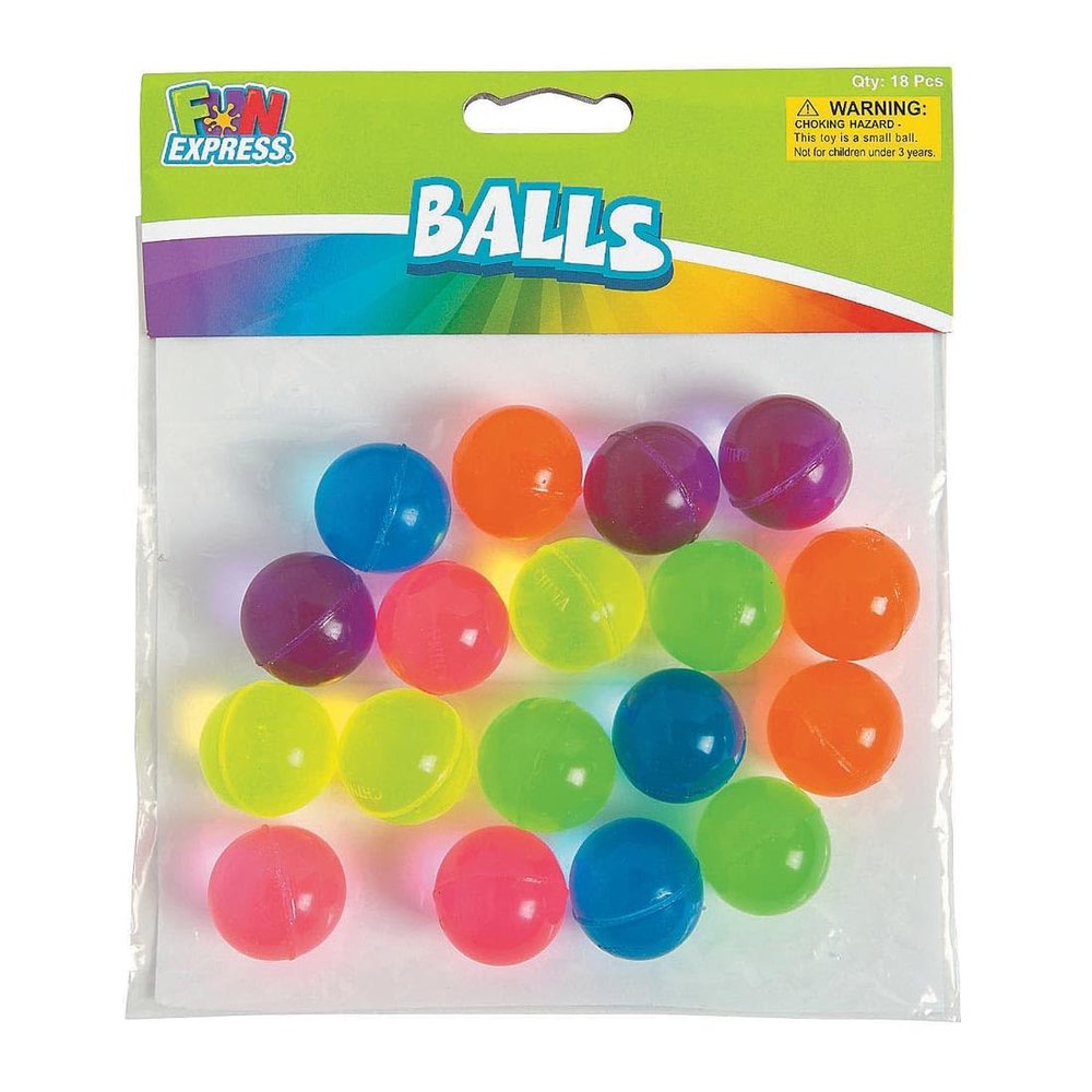 18 CT NEON BOUNCING BALLS