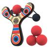 Mighty Fun! - Mischief Maker Wooden Slingshot - Classic Series - Real Wood Slingshot for Kids, 4 Soft Foam Balls and Storage Bag - Ages 4+ (red) view 1