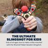 Mighty Fun! - Mischief Maker Wooden Slingshot - Classic Series - Real Wood Slingshot for Kids, 4 Soft Foam Balls and Storage Bag - Ages 4+ (red) view 2