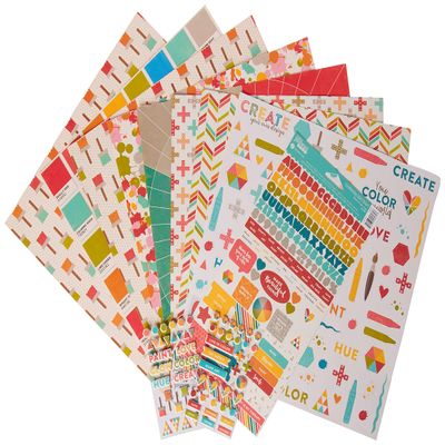 Hampton Art Shades of Color Jillibean Soup Collection Pack 12"X12"