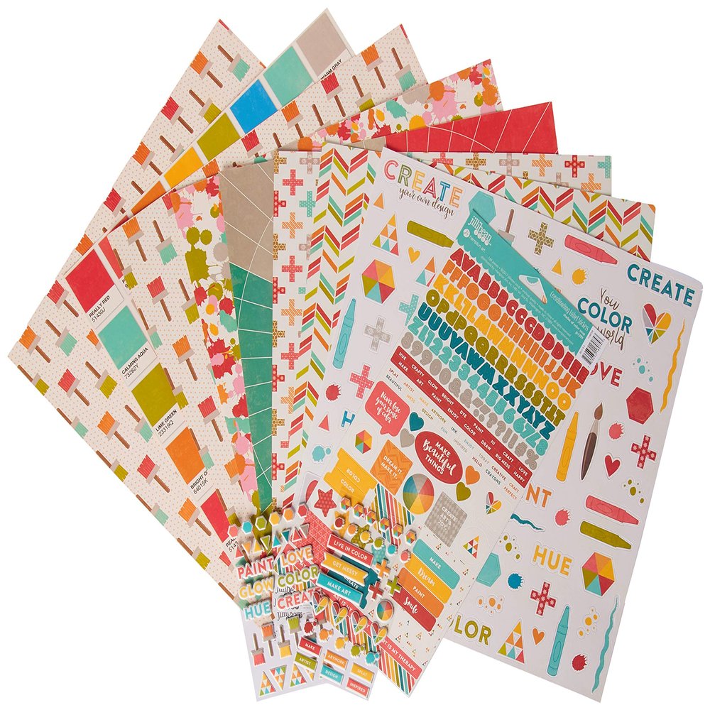 Hampton Art Shades of Color Jillibean Soup Collection Pack 12"X12"