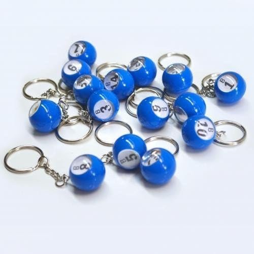 Bingo Ball Keychain - B row 1-15 15 pieces per package (Blue)