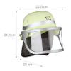 Relaxdays Fireman Helmet Kids, Adjustable, Flip Down Visor, Neck Cloth, Fire, H x W x D: 24.5 x 22.5 x 28 cm, Yellow view 4