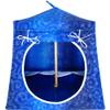 Toy Pop Up Play Fabric House, 2 Sleeping Bags, Royal Blue, Star Print for Dolls, Stuffed Animals, Action Figures view 4