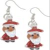 Earrings, Christmas Santa Claus Lampwork Earrings + GIFT BAG view 1