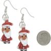Earrings, Christmas Santa Claus Lampwork Earrings + GIFT BAG view 2
