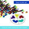 MR CHIPS Plastic Bingo Chips for Games 500 Count Bag - Solid and Transparent Colors Counting Yellow 3/4 Inch view 3