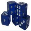 Set of 10 Translucent 16mm Casino/Game Dice - Great for Most Games! (BLUE) view 1