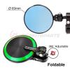 Green Reborn CNC Bar End Mirrors Compatible with X-MAX 400 2013-2016 view 2
